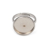 304 Stainless Steel Cuff Ring Components STAS-D372-05P-01E-2