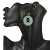 304 Stainless Steel with Glass Seed Beads Stud Earrings EJEW-MZ00761-01-2