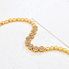 Brass Micro Pave Clear Cubic Zirconia Link Chain Bracelets for Women HV4092-3