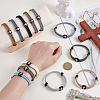 12Pcs 12 Colors Braided Rope Polyester Cord Bracelets BJEW-WR0001-05-3