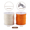 Craftdady 2Rolls 2 Colors Earthy Colored Jute Cord OCOR-CD0001-06-4