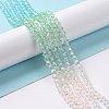 10 Strands Transparent Gradient Color Glass Beads Strands GLAA-CJ0002-09B-9