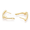 Brass Hoop Earring Findings KK-A181-VF392-2-3