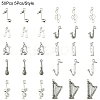 50Pcs 10 Styles Tibetan Style Zinc Alloy Pendants FIND-YW0005-12-2