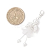 Frosted Acrylic & Glass Pearl Beads Pendant Decorations HJEW-JM03488-02-3