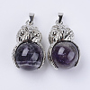 Natural & Synthetic Mixed Stone Pendants G-P350-A-2