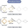40Pcs 4 Style  Rack Plating Eco-friendly Brass Pendants KK-FH0004-06-5
