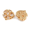 Brass Micro Pave Cubic Zirconia Beads KK-F910-08G-02-2