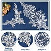 2Pcs 2 Style Polyester Computerized Embroidery Collar Trim AJEW-BC0007-06-4