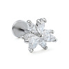 Stainless Steel Micro Pave Clear Cubic Zirconia Cartilage Earrings for Women Men WG39C06-04-1