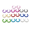 Textured Ring Acrylic Stud Earrings EJEW-P251-38-1
