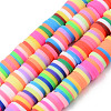 Handmade Polymer Clay Beads Strands sgCLAY-R089-6mm-096-1