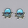 Octopus Rayon & Cloth Computerized Embroidery Cloth Iron on Sew on Patches DIY-N007-05-1