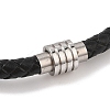 Braided Microfiber Leather Cord Bracelets BJEW-B096-15P-3