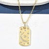 Brass Micro Pave Clear Cubic Zirconia Pendant Necklaces for Women NJEW-S449-01C-G-2