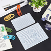 2Pcs 2 Styles Silicone Bookmark Molds DIY-PH0035-08-4