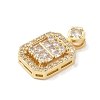Rack Plating Brass Micro Pave Cubic Zirconia Pendants KK-A224-20G-03-2