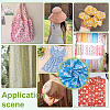 Flower Pattern Cotton Fabric DIY-WH0591-275C-5