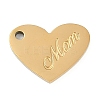 Mother's Day 304 Stainless Steel Charms STAS-I325-136B-G-1