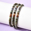 Natural African Turquoise(Jasper) & Non-magnetic Hematite Beaded Adjustable Bracelets for Unisex BJEW-K251-09W-3