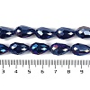 Opaque Solid Color Electroplate Glass Beads Strands EGLA-N013-P8mm-B03-4