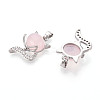 Brass Micro Pave Cubic Zirconia Pendants KK-N264-08P-2