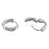 316 Surgical Stainless Steel Twist Hoop Earrings for Men Women EJEW-N052-10-3