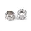 Tarnish Resistant 201 Stainless Steel European Beads STAS-P239-25P-2