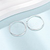 925 Sterling Silver Huggie Hoop Earrings EJEW-C179-05A-S-2