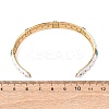 304 Stainless Steel Enamel Cuff Bangles for Women BJEW-H637-02B-G-5