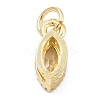 Real 18K Gold Plated Brass Micro Pave Cubic Zirconia Charms ZIRC-L100-078G-07-3