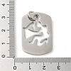Non-Tarnish Hollow 304 Stainless Steel Pendants STAS-C086-04A-P-3