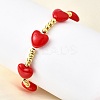 Valentine's Day ABS Imitation Pearl Beads Stretch Bracelets for Women BJEW-D317-08A-G-3