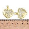 Rack Plating Brass Micro Pave Clear Cubic Zirconia Pendants KK-K341-52A-G-3