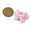 UV Plating Rainbow Iridescent Acrylic Connector Charms PALLOY-JF02521-02-3