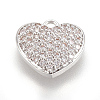 Brass Micro Pave Cubic Zirconia Charms KK-O112-08P-1