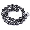 Electroplate Synthetic Lava Rock Beads Strands G-N326-75H-2