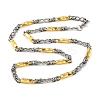 201 Stainless Steel Twist Links Chain Necklace NJEW-F22-39Q-GP-1