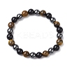 Natural & Synthetic Mixed Gemstone Mixed Gemstone Beads Thread Stretch Bracelets for Women BJEW-JB11252-2