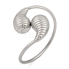 Non-Tarnish 304 Stainless Steel Grooved Teardrop Bangles BJEW-M042-02P-2
