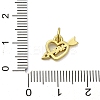 Heart Theme Brass Micro Pave Cubic Zirconia Charms KK-H475-56G-07-3
