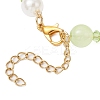 Synthetic Turquoise Beads Charm Bracelets BJEW-JB11849-02-5
