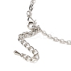 Flat Round Glass Magnifying Pendant Necklace for Women LS-NJEW-K125-01B-04-2