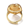 Heart Synthetic Blue Goldstone Finger Rings RJEW-K286-06G-4
