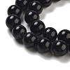 Natural Black Onyx Round Bead Strands G-R198-10mm-3