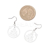 Ring with Christmas Tree 201 Stainless Steel Dangle Earrings EJEW-JE06578-4