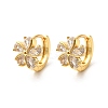 Flower Brass Hoop Earrings EJEW-S256-01B-G-4