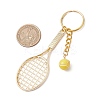 304 Stainless Steel Alloy Acrylic Tennis Keychain KEYC-JKC01218-3