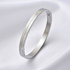 Minimalist 201 Stainless Steel Rhinestone Bangles QW4911-2-1
