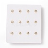 Rhinestone Column Stud Earrings EJEW-H357-04G-A-2